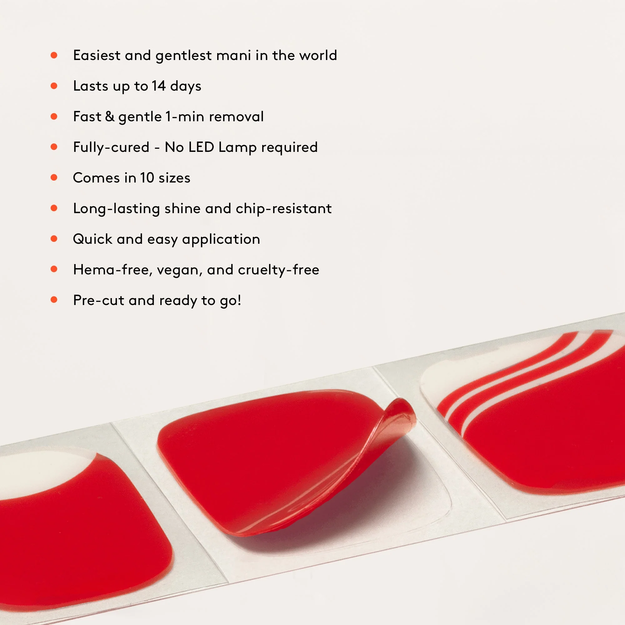 Mylee Gel Nail Wraps - As Red As It Gets - Image 10