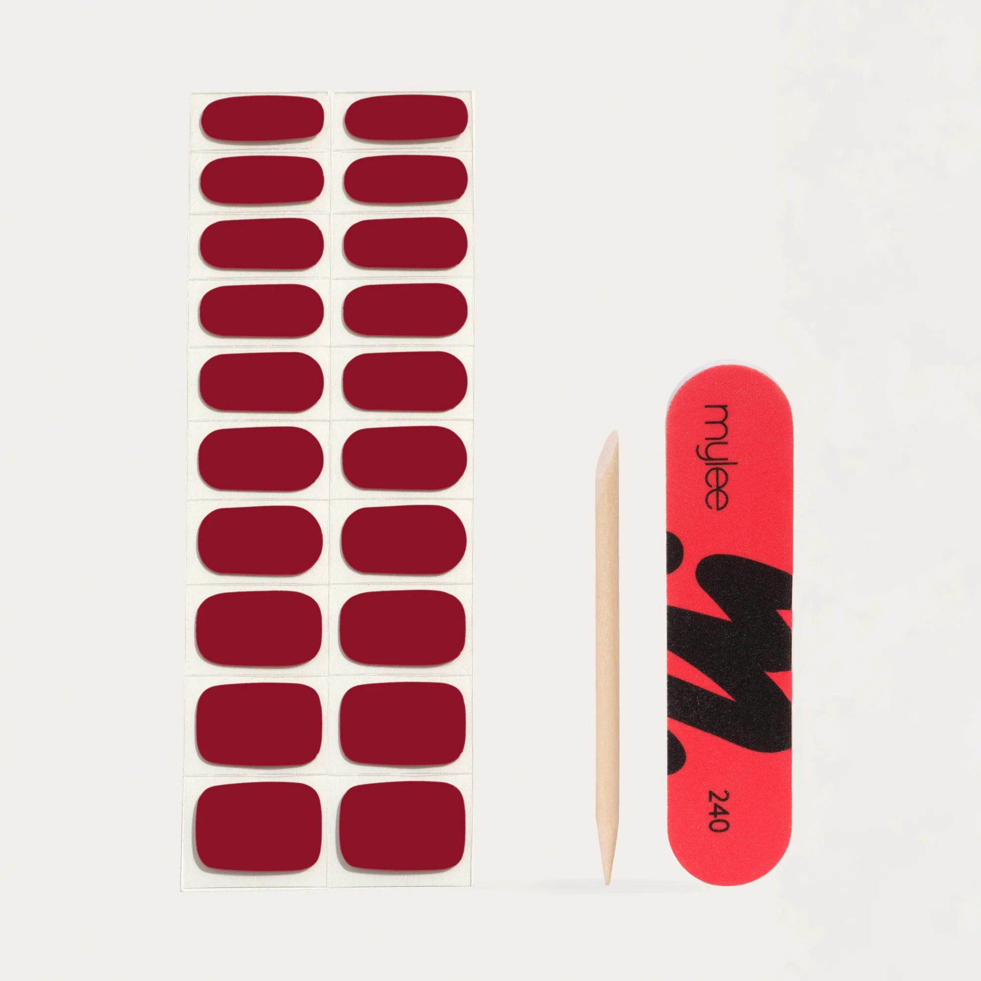Mylee Gel Nail Wraps - As Red As It Gets - Image 4