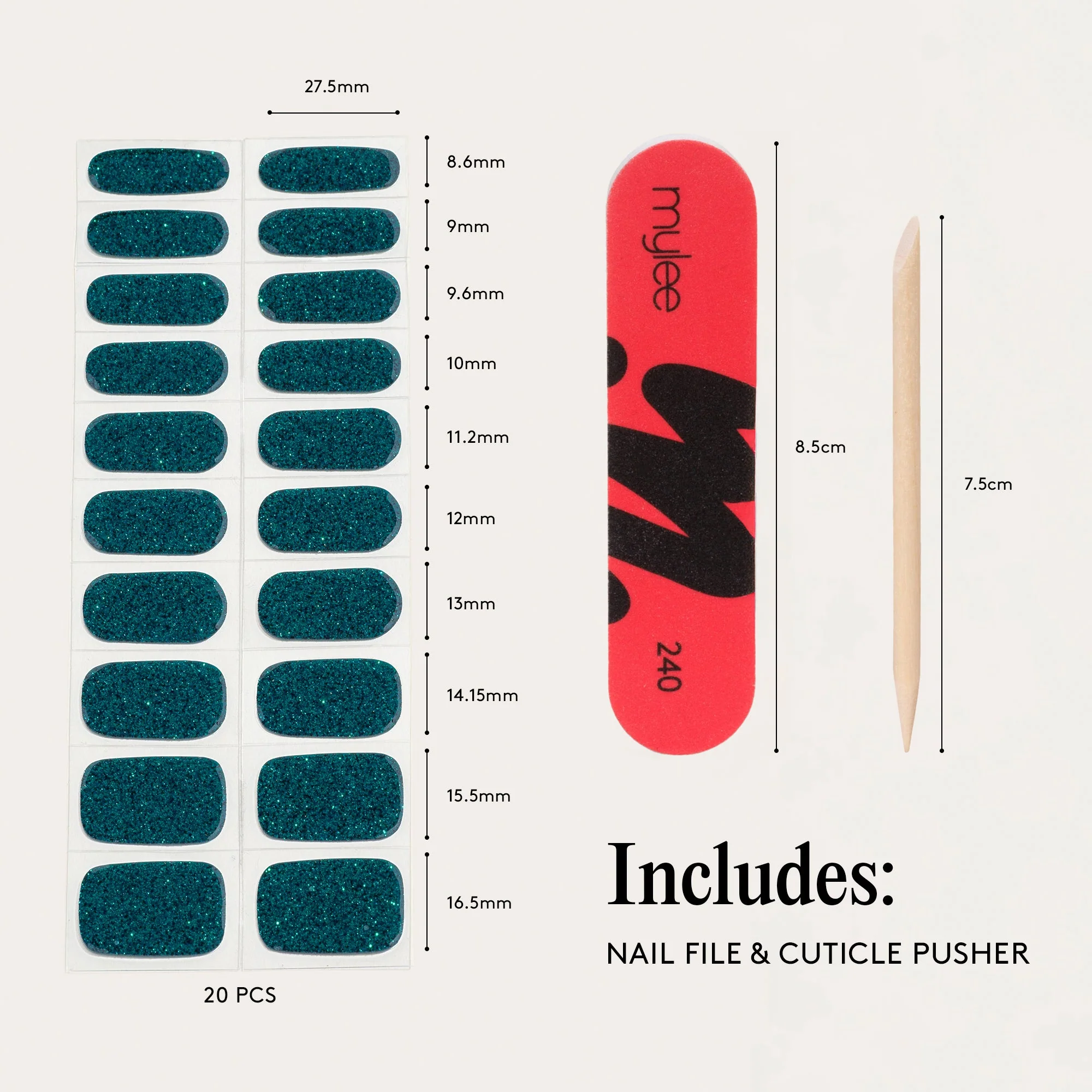 Mylee Gel Nail Wraps - Bauble - Image 10