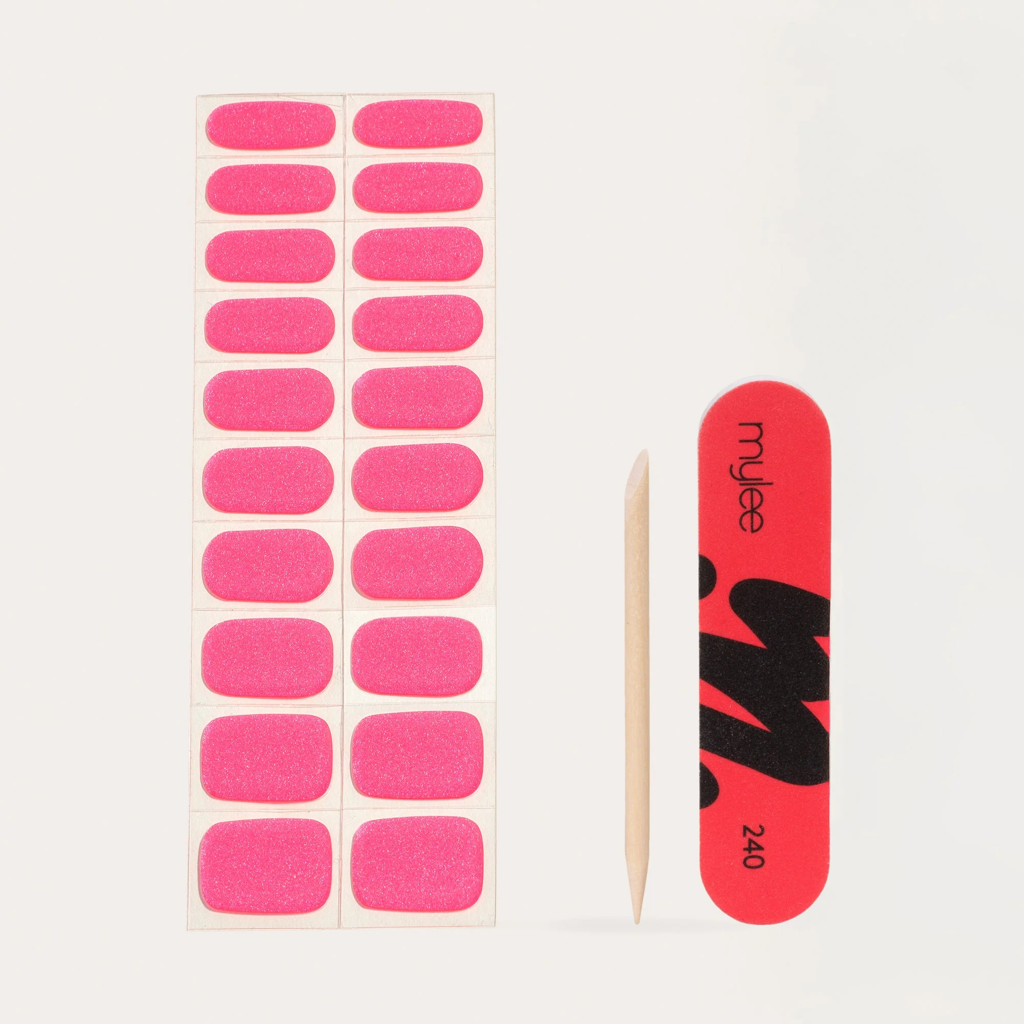 Mylee Gel Nail Wraps - Bubble Gum - Image 4