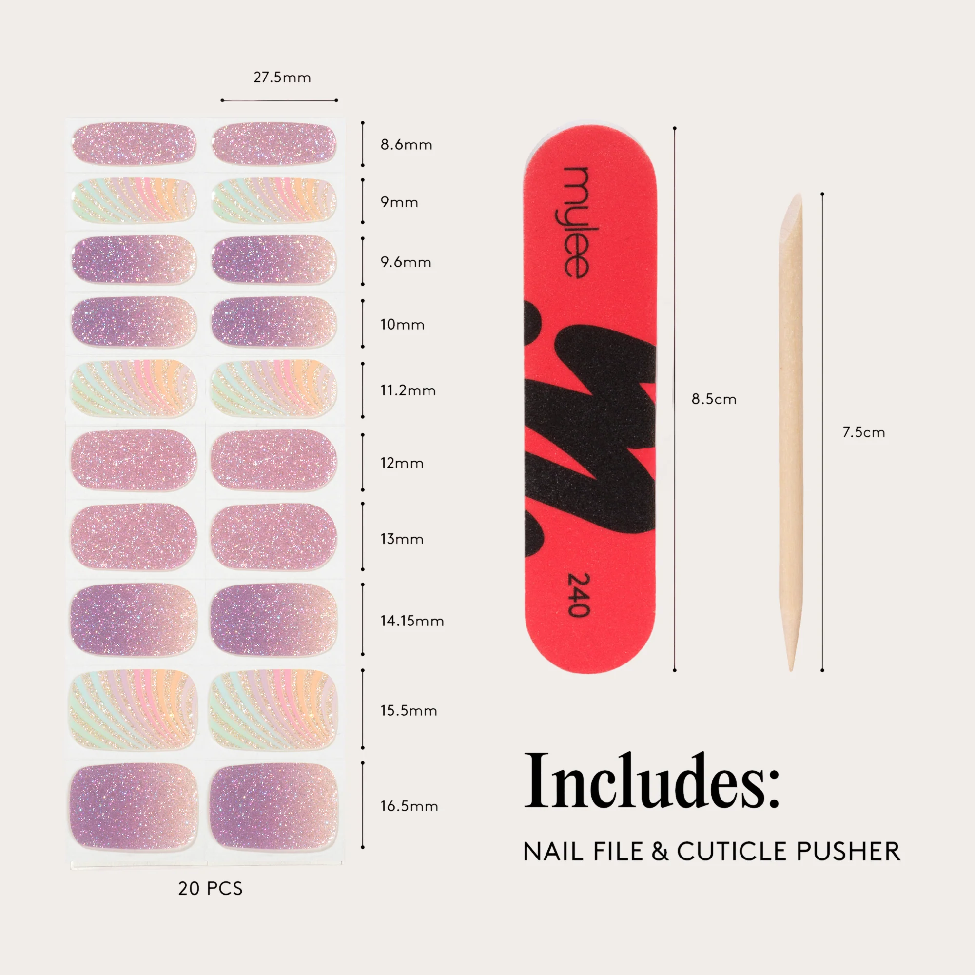 Mylee Gel Nail Wraps - Dusk 'Til Dawn - Image 12