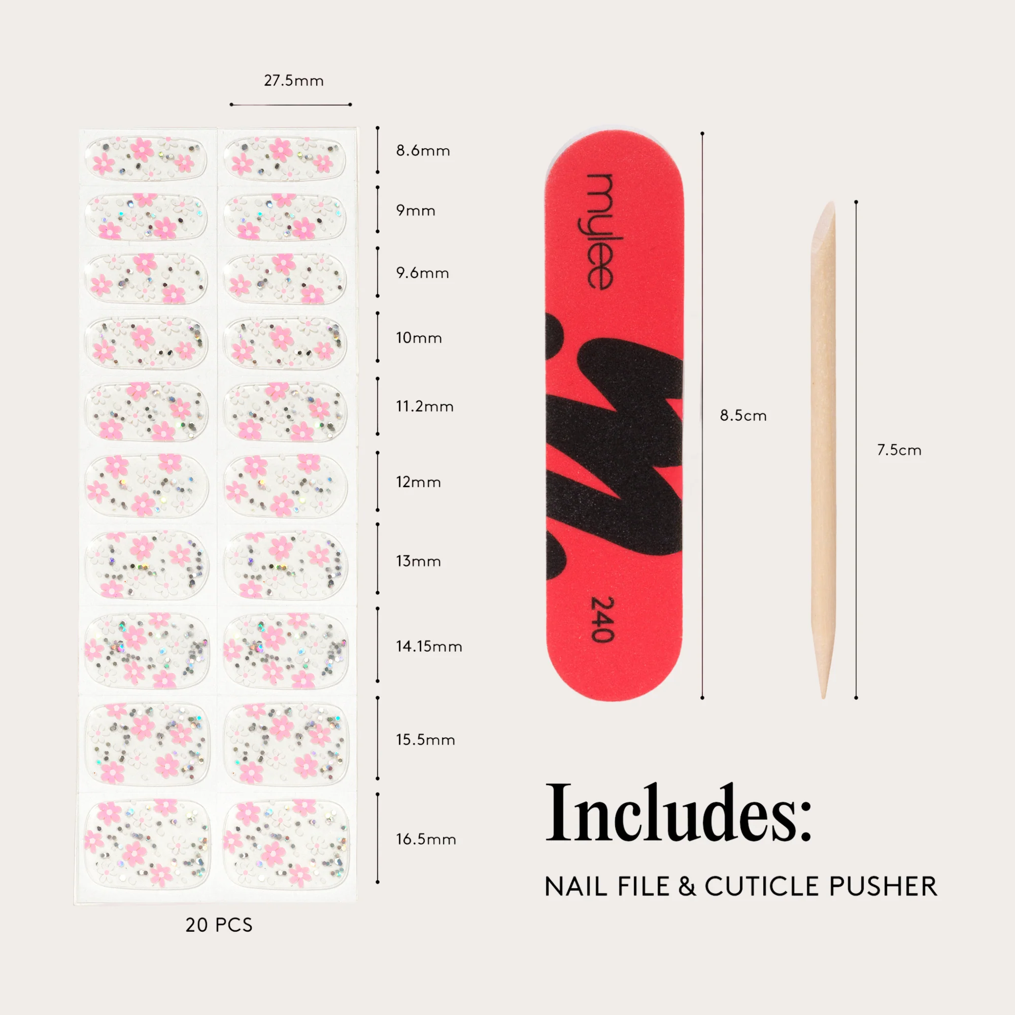 Mylee Gel Nail Wraps - Freshly Picked - Image 12