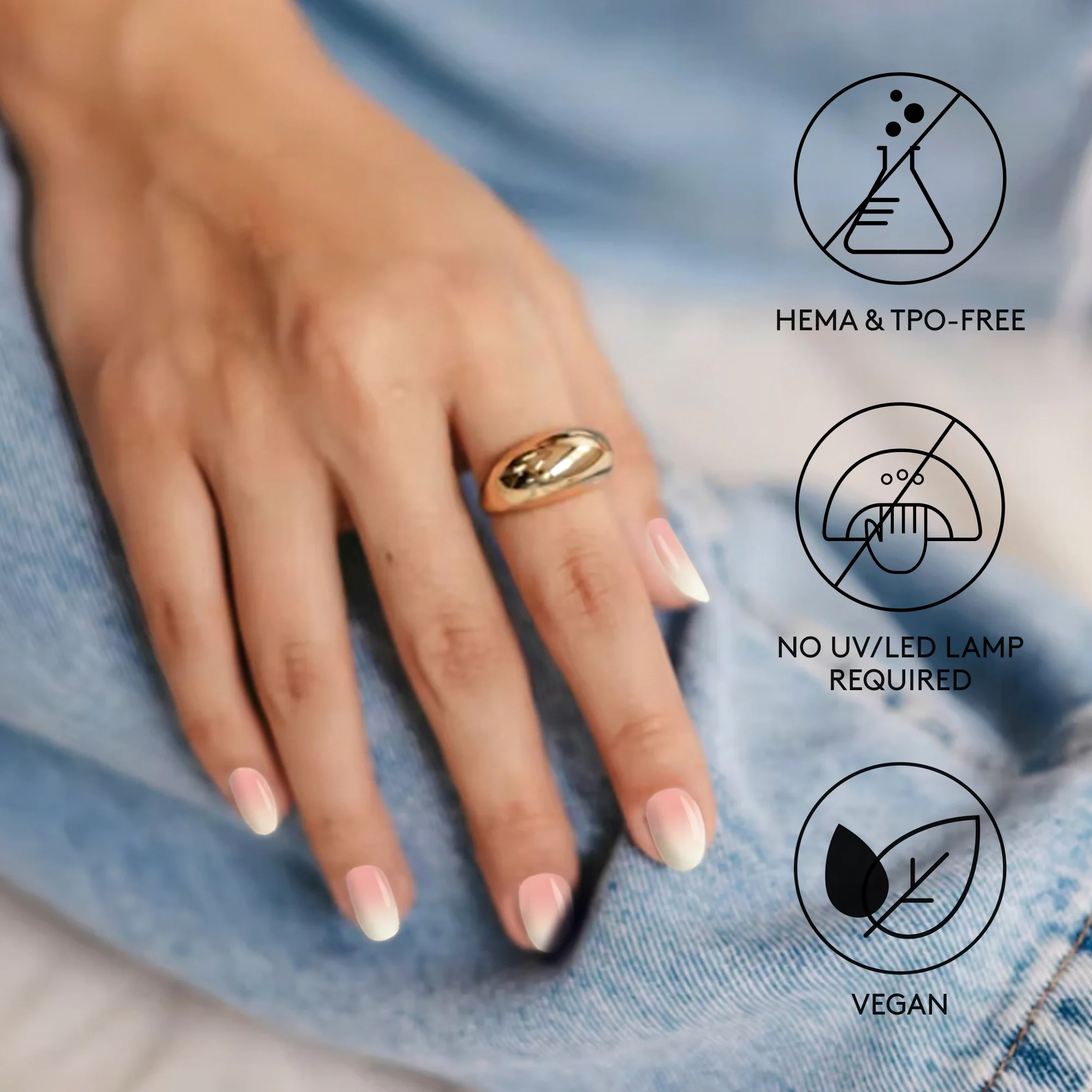 Mylee Gel Nail Wraps - Marshmallow Melt - Image 10