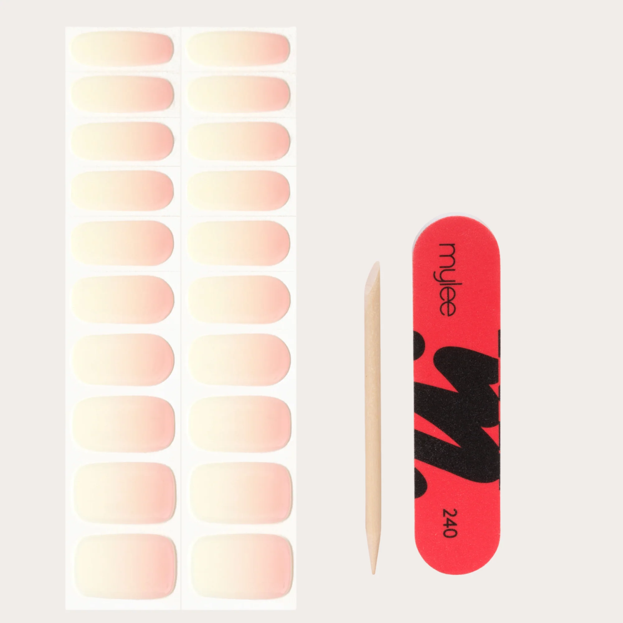 Mylee Gel Nail Wraps - Marshmallow Melt - Image 3