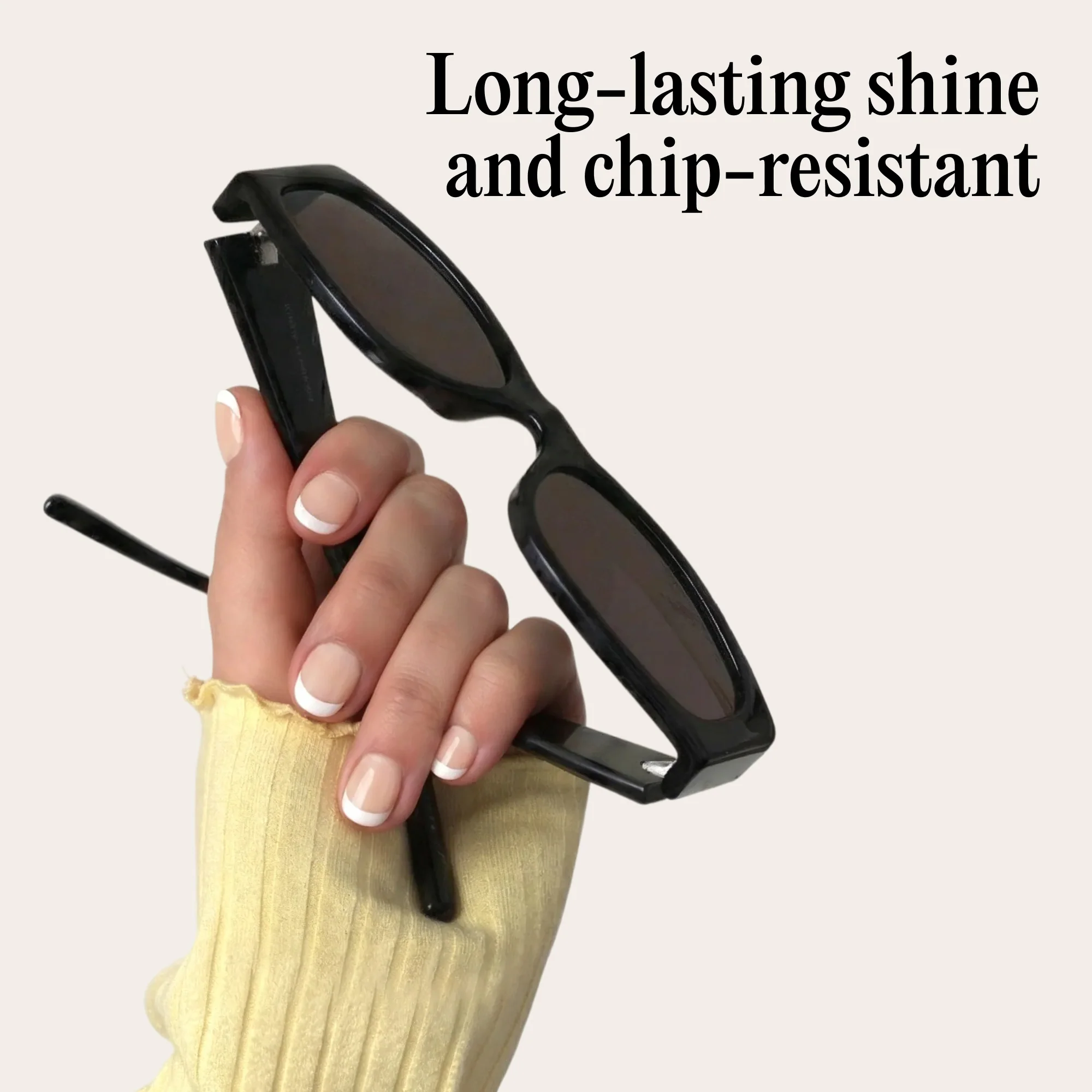 Mylee Gel Nail Wraps - Short Nail Bed French - Image 7