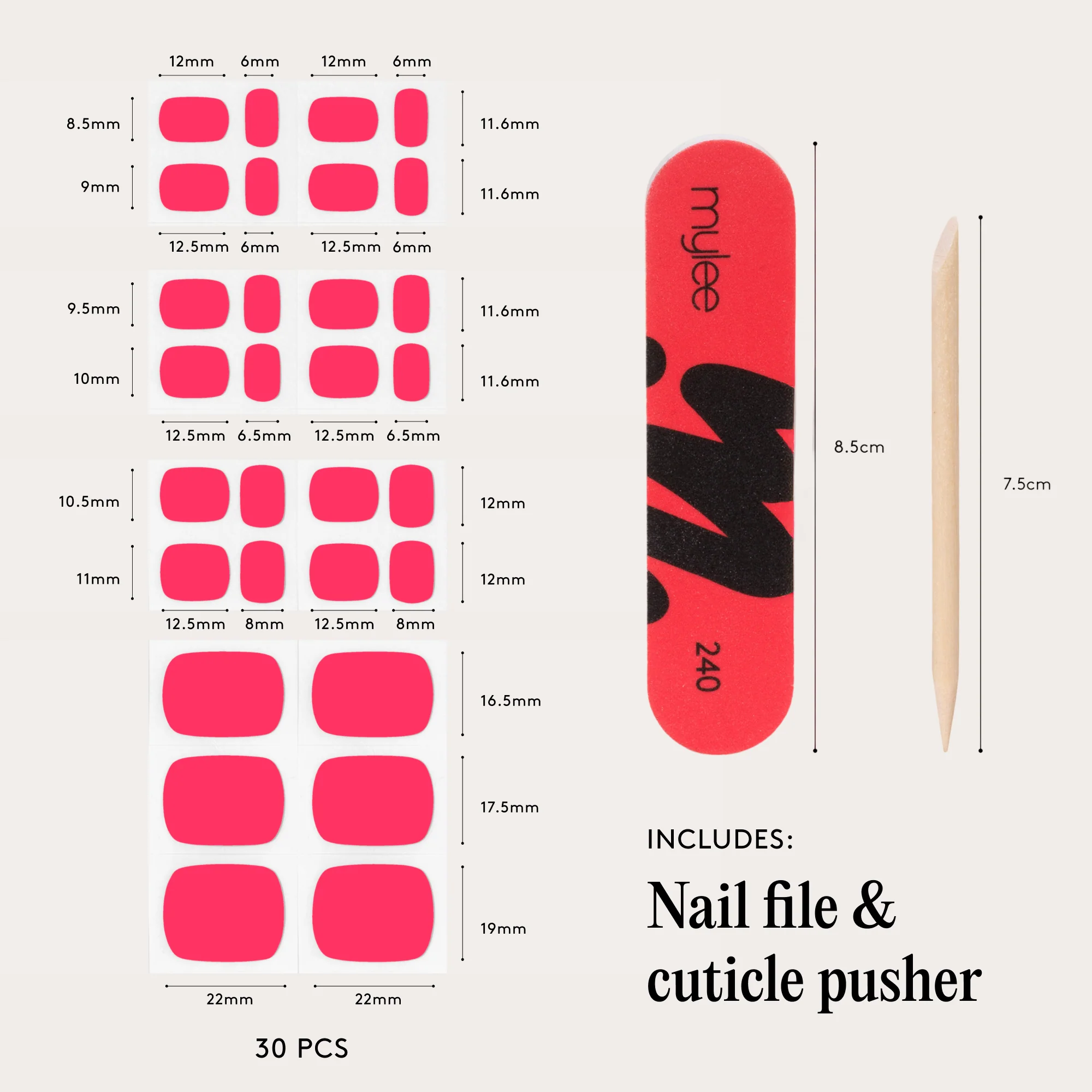 Mylee Gel Toe Wraps - Dragon Fruit - Image 8