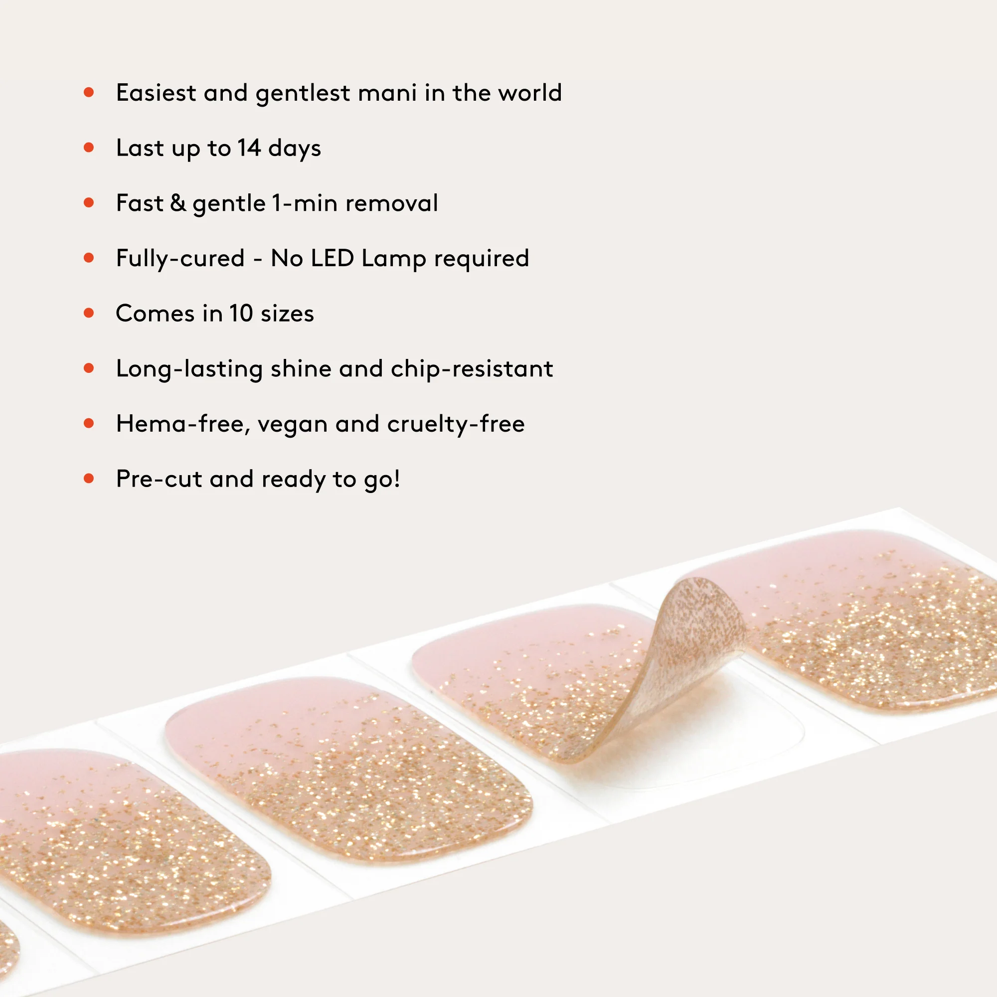 Mylee Gel Nail Wraps - Pink Champers - Image 11
