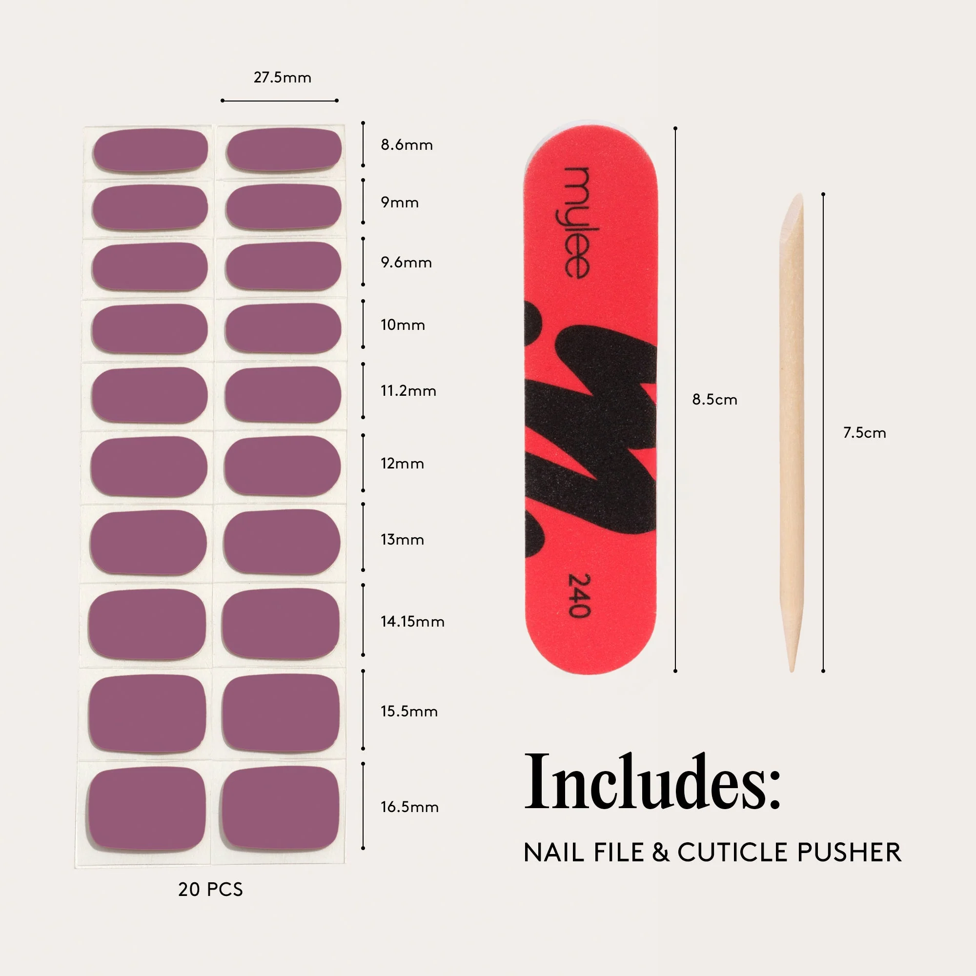 Mylee Gel Nail Wraps - In The Air - Image 9