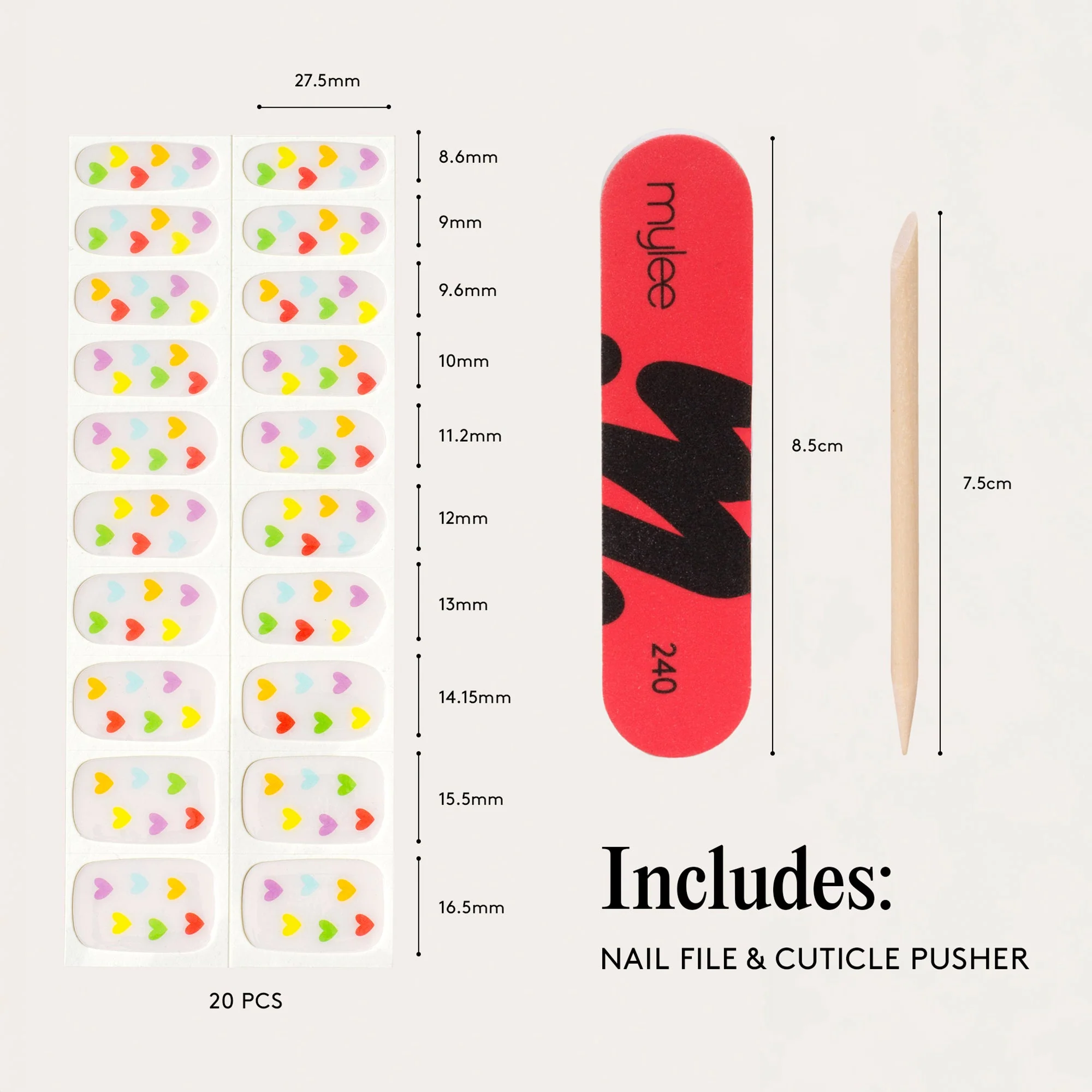 Mylee Gel Nail Wraps - Love is Love - Image 8