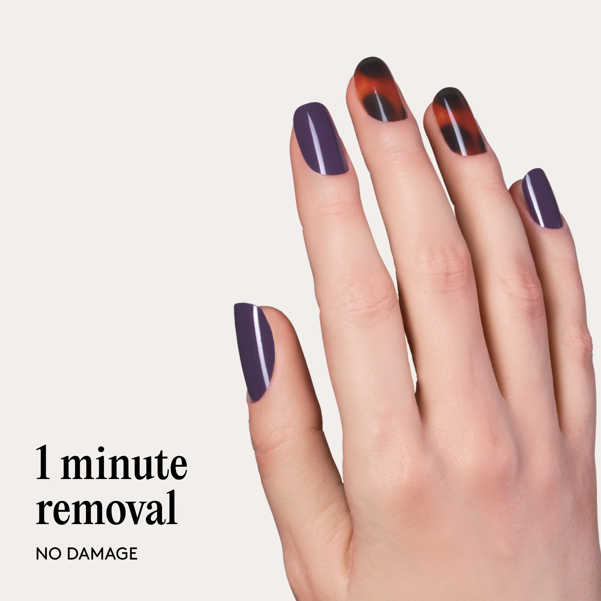 Mylee Gel Nail Wraps - Mulberry Clash - Image 7