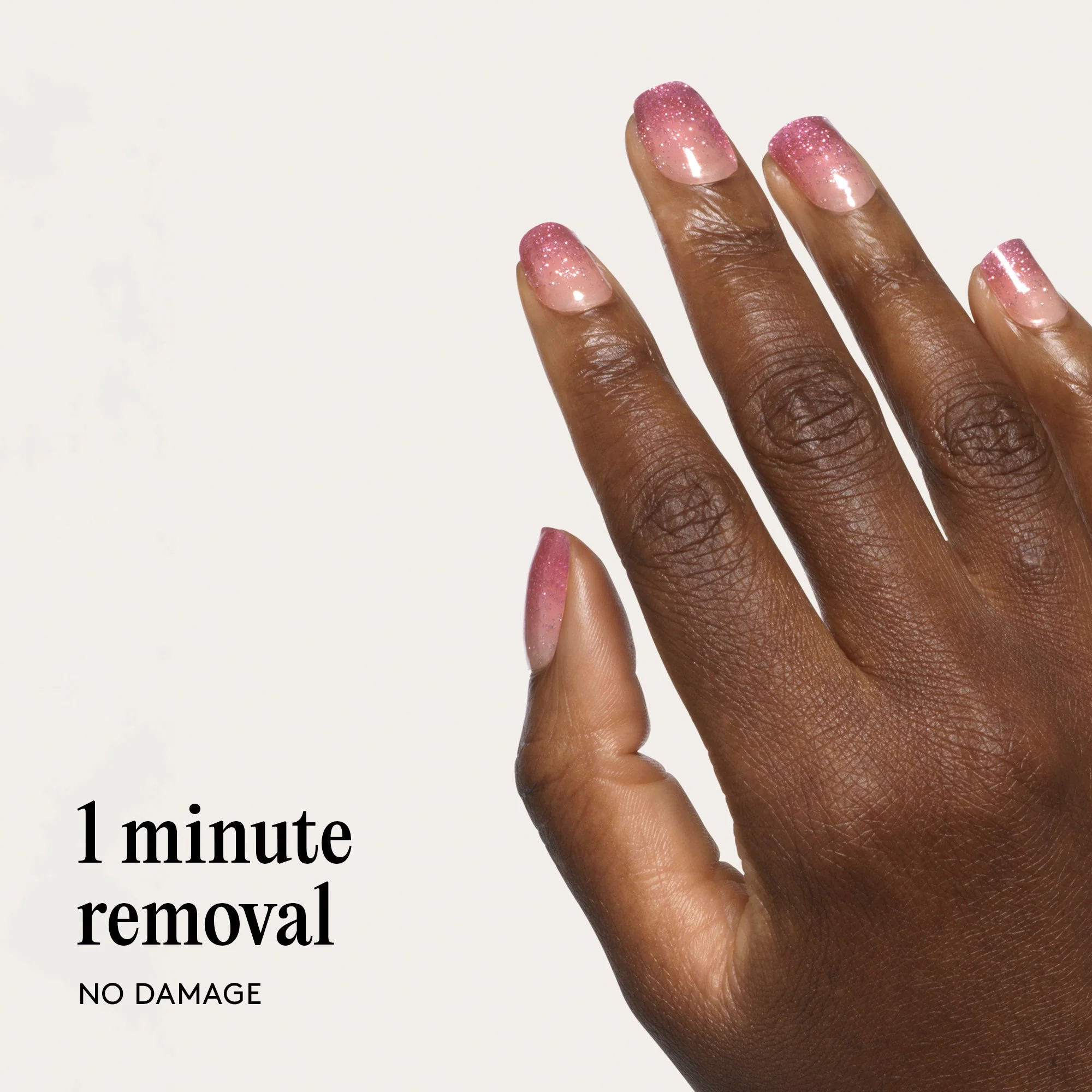 Mylee Gel Nail Wraps - Pink Stardust - Image 7