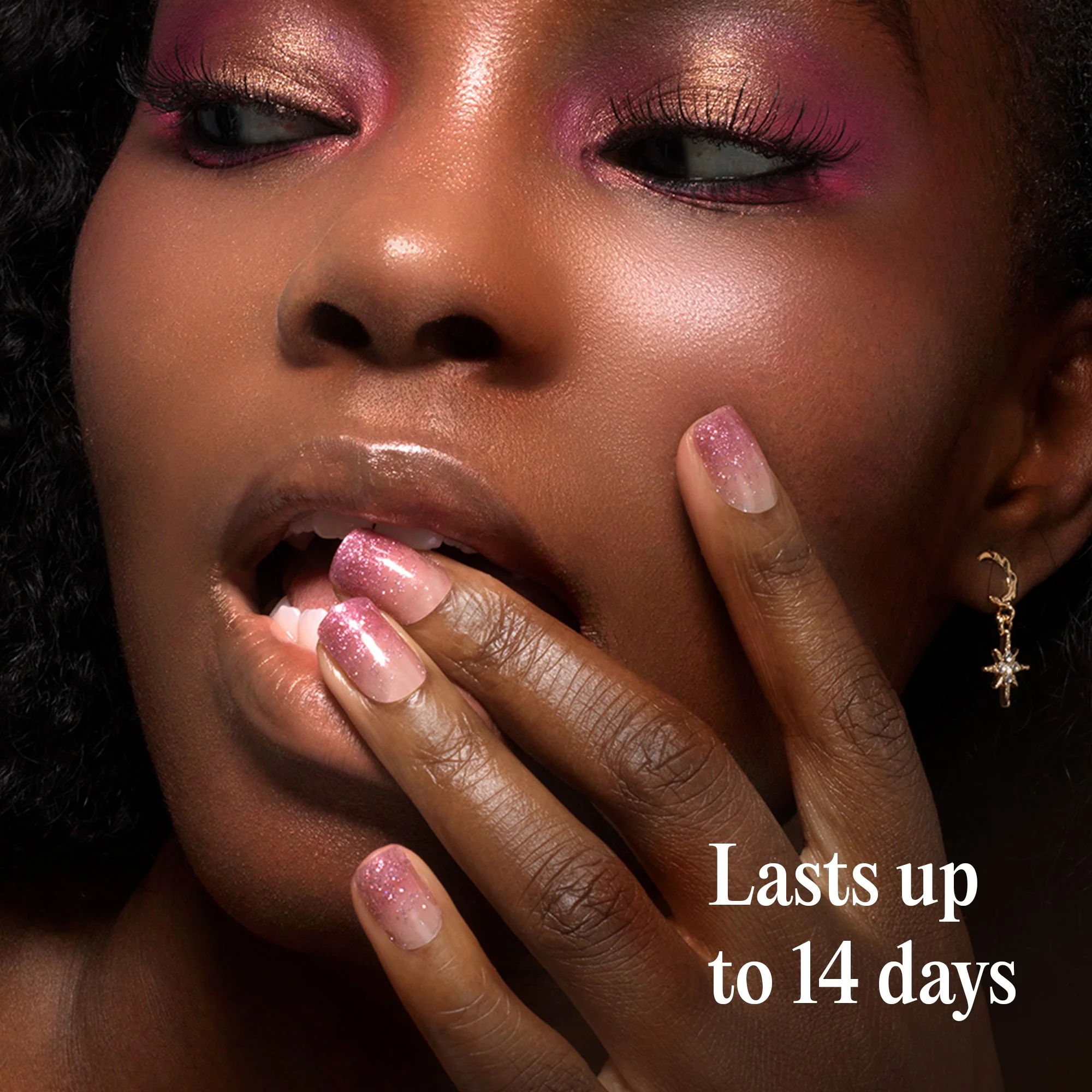 Mylee Gel Nail Wraps - Pink Stardust - Image 9