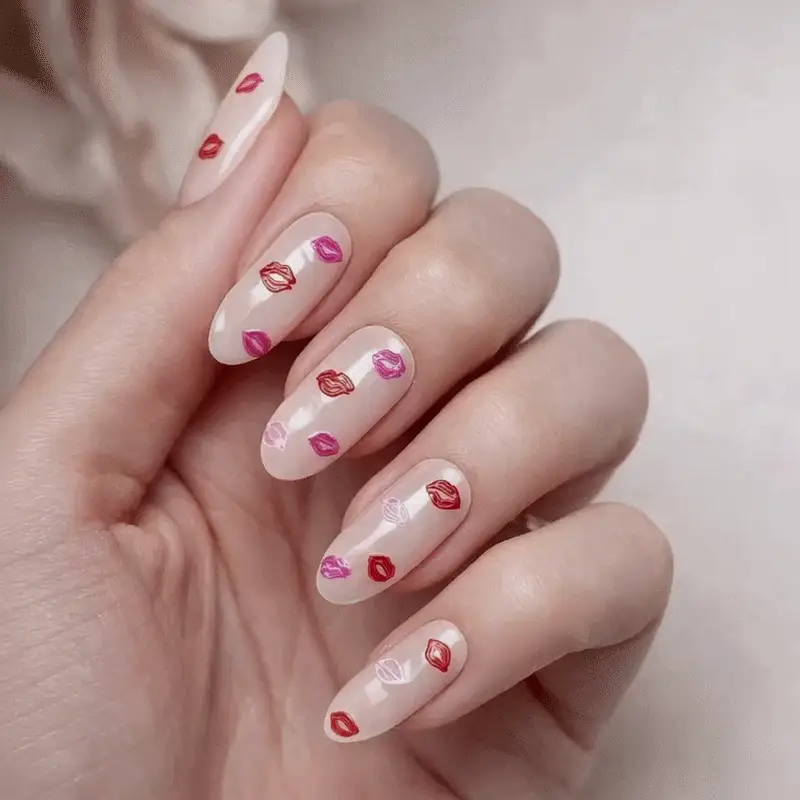 Mylee Gel Nail Wraps - Pucker Up - Image 3