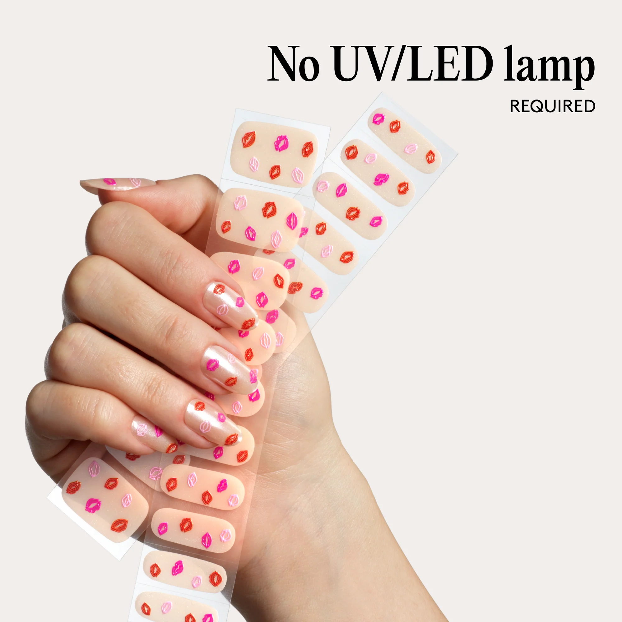 Mylee Gel Nail Wraps - Pucker Up - Image 6