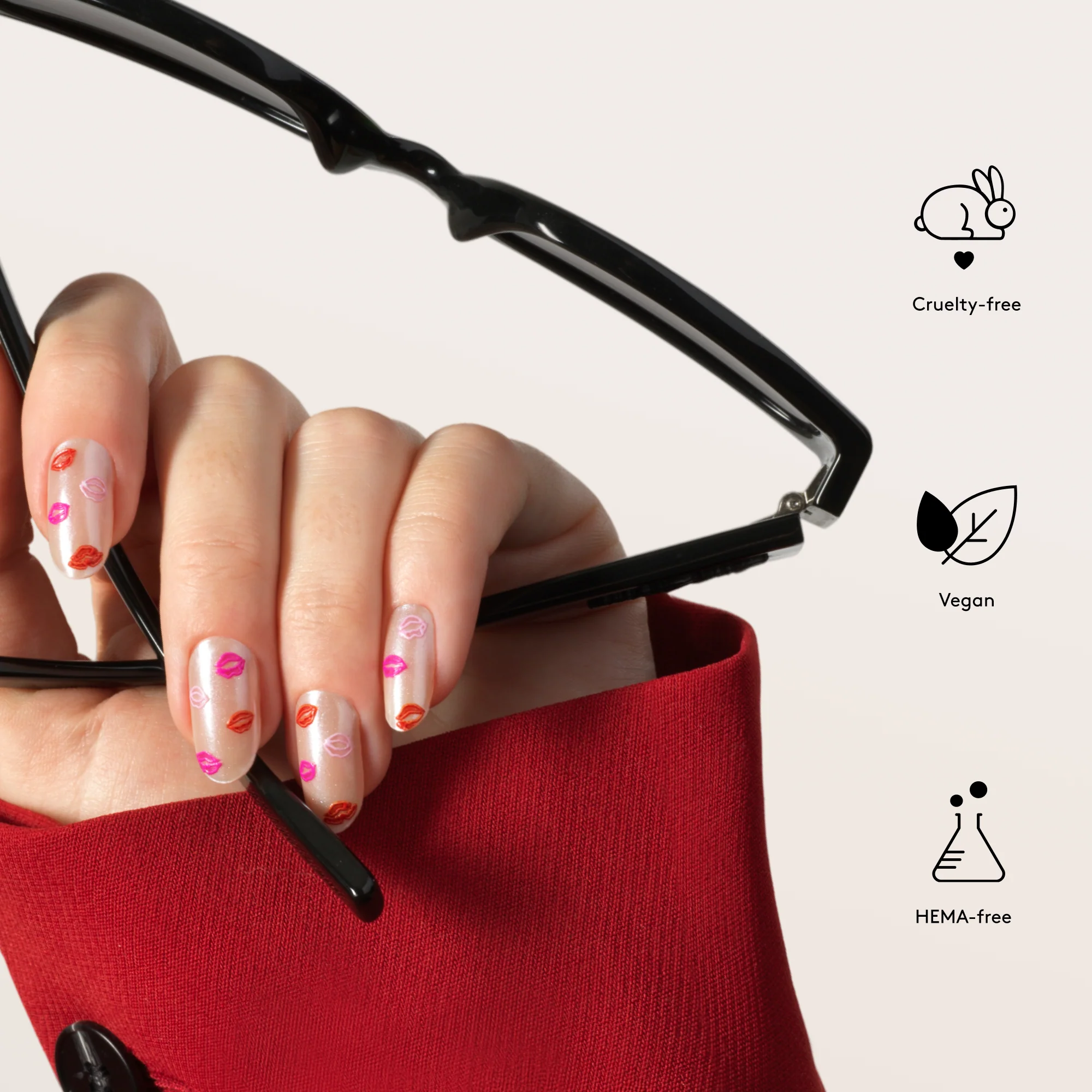 Mylee Gel Nail Wraps - Pucker Up - Image 9