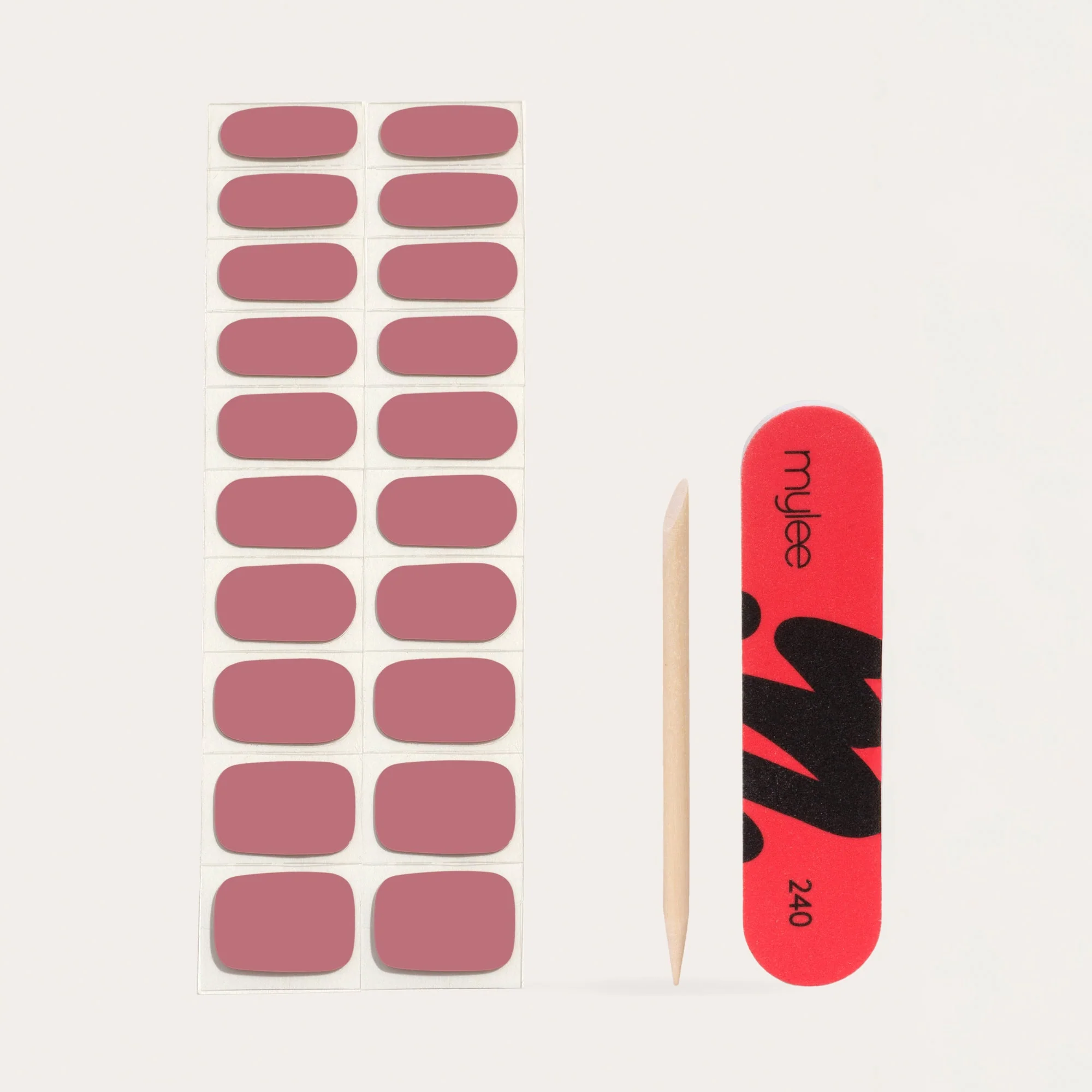 Mylee Gel Nail Wraps - Vintage Rose - Image 4