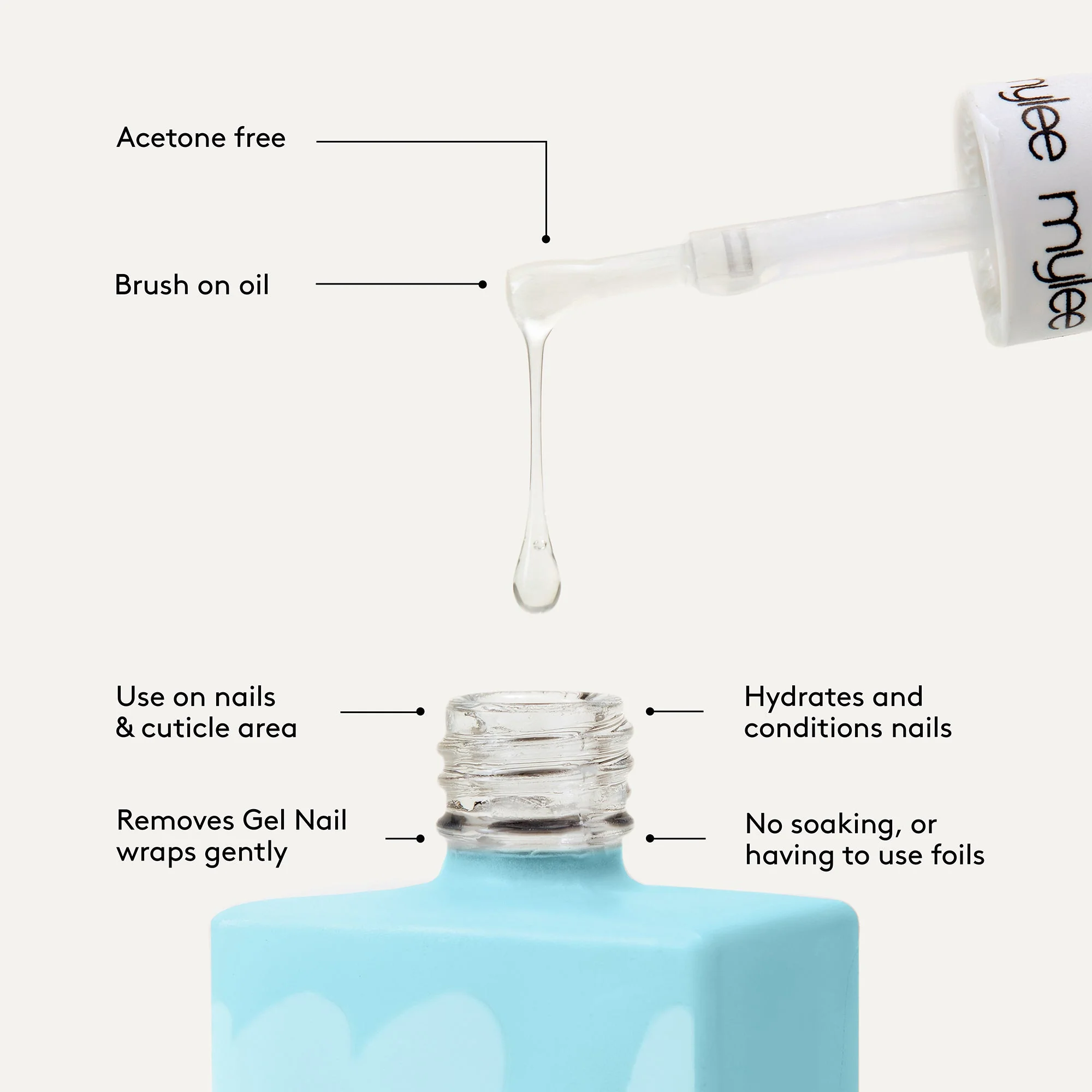 Mylee Gel Nail Wrap Remover Oil - Image 5